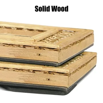 HUAXIN CRAFT H Rattan 4x6 picture Frame, Wicker Boho Rustic Photo Frame, Vintage Cany Stand Table Top Desk (4x6 inch)