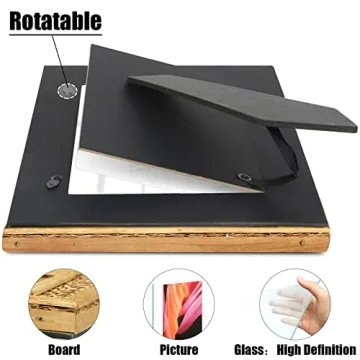 HUAXIN CRAFT H Rattan 4x6 picture Frame, Wicker Boho Rustic Photo Frame, Vintage Cany Stand Table Top Desk (4x6 inch)