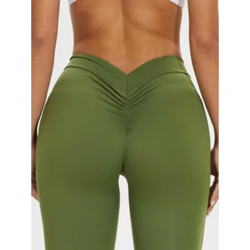 FITTOO V-Back Leggings High Waist Booty Lift Comfortable
