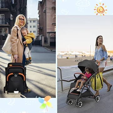 INFANS Lightweight Baby Stroller for Travel with Cup Holder