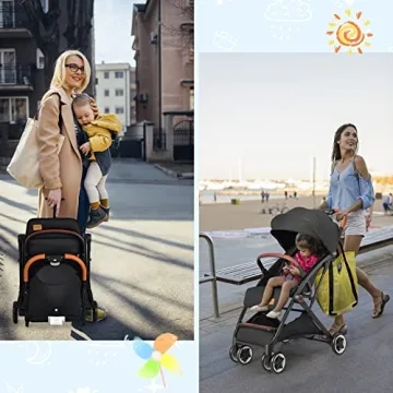 INFANS Lightweight Baby Stroller for Travel with Cup Holder