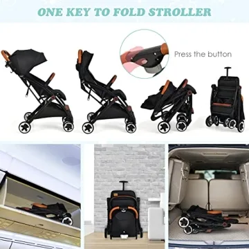 INFANS Lightweight Baby Stroller for Travel with Cup Holder