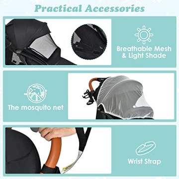 INFANS Lightweight Baby Stroller for Travel with Cup Holder