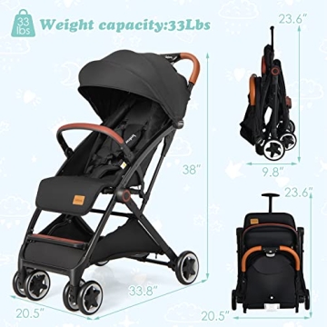 INFANS Lightweight Baby Stroller for Travel with Cup Holder