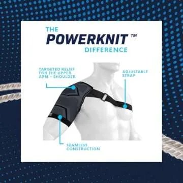 Copper Compression Shoulder Brace | Shoulder Pain Relief with PowerKnit Compression Technology | Shoulder Orthopedic Brace for Men & Women | Torn Rotator Cuff, Dislocation, & Other Shoulder Injuries