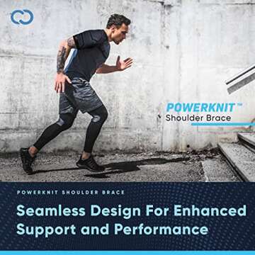 Copper Compression Shoulder Brace | Shoulder Pain Relief with PowerKnit Compression Technology | Shoulder Orthopedic Brace for Men & Women | Torn Rotator Cuff, Dislocation, & Other Shoulder Injuries