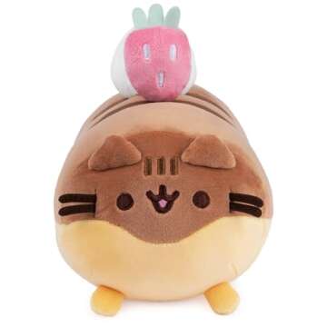 Gund Pusheen Éclair Squisheen Plush, Stuffed Animal for Ages 8 and Up, Brown/Yellow, 11”