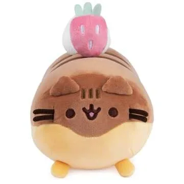 Gund Pusheen Éclair Squisheen Plush, Stuffed Animal for Ages 8 and Up, Brown/Yellow, 11”