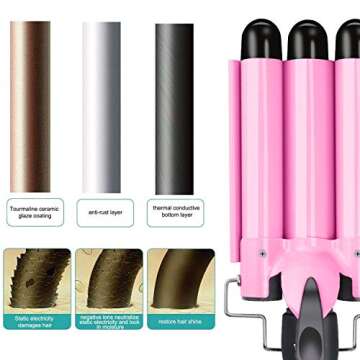 Aleath Hair Curling Iron (3 Barrel)