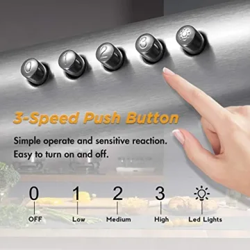 FIREGAS 30" Range Hood with LED and 3 Speed Fan