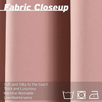 Best Home Fashion Blackout Curtains - Dusty Pink, 2 Panels
