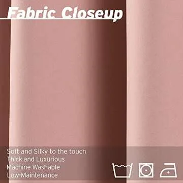 Best Home Fashion Blackout Curtains - Dusty Pink, 2 Panels