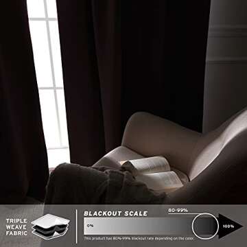 Best Home Fashion Blackout Curtains - Dusty Pink, 2 Panels