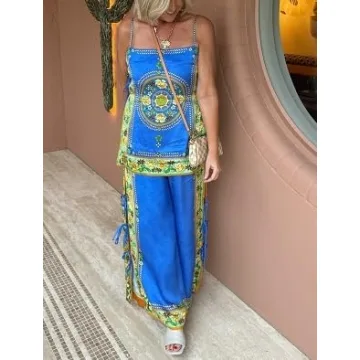 Stylish NUFIWI Women's Floral Summer Pants Set