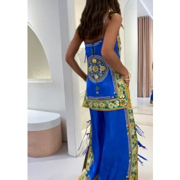 Stylish NUFIWI Women's Floral Summer Pants Set