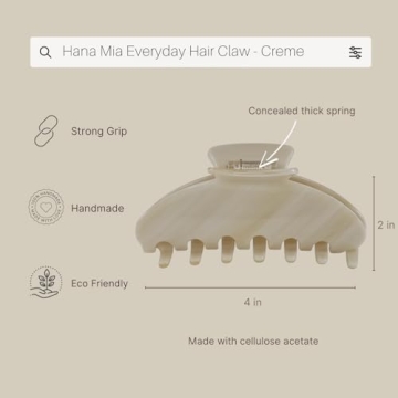 Chic Durable Acetate Hair Claws for Thick Hair | Hana Mia