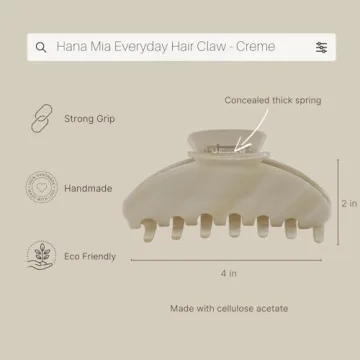 Chic Durable Acetate Hair Claws for Thick Hair | Hana Mia
