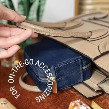 Benevolence LA Plush Velvet Jewelry Box for Travel