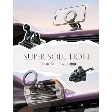 LISEN for MagSafe Car Mount,360 Degree Rotation Dashboard Magnetic Phone Holder for Car, Hands Free ...