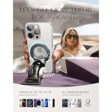 LISEN MagSafe Car Mount for Hands-Free Smartphone Use