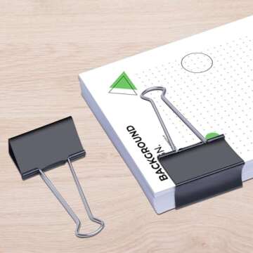 Ufmarine Jumbo Binder Clips 3 inch (18 Pcs), Extra Large Binder Clips for Office Supplies