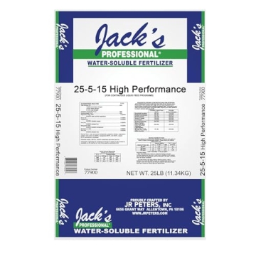 Jack's Professional 25-5-15 High Performance Water-Soluble Fertilizer with Micronutrients for Heavy ...
