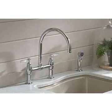 Stylish Parq Bridge Kitchen Faucet with Sidespray