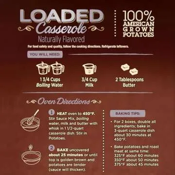 Betty Crocker Loaded Casserole Potatoes, 4.5 oz for Quick Meals