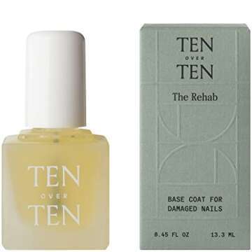 tenoverten - The Rehab Nail Primer | Clean, Natural, Non-Toxic Nail Care (0.45 fl oz | 13.3 mL)