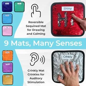 9 Labeled Sensory Mats for Autism Support - Essential Learning Tools