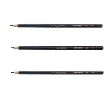3x Stabilo-All Pencils, Black (Black)