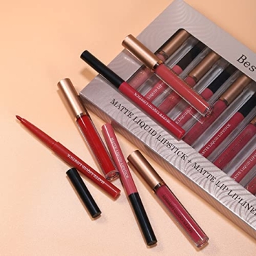BestLand Liquid Lipstick & Liner Set - 12 Pcs