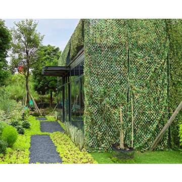 Ginsco Camo Netting, 6.5ft x 20ft 2m x 6m Woodland Camouflage Net for Hunting Blind Sunshade Camping...