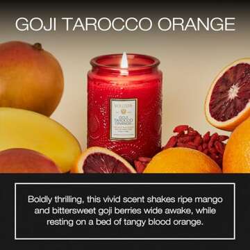 Voluspa Goji Tarocco Orange Candle 5.5 oz - Eco-Friendly Luxury