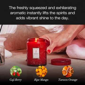 Voluspa Goji Tarocco Orange Candle Perfect for Gifts