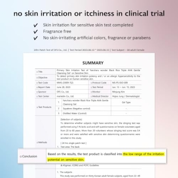 HARUHARU Black Rice Triple AHA Cleansing Gel 3.38 fl oz