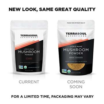 Terrasoul Superfoods Organic Lion's Mane Mushroom Powder (4:1 Extract), 5.5 Ounces
