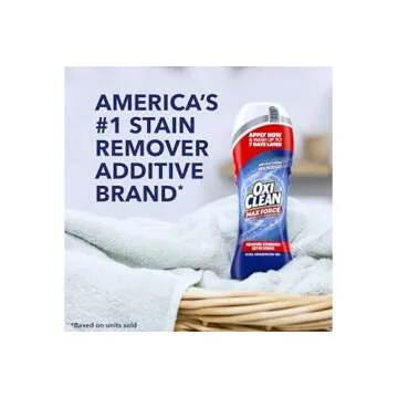 Oxi, Clean Max Force Stain Remover 6.2 Ounce 2-Pack – Stain Stick for Clothes, – Stain Grabbing Nubs Grease Stain Remover for Clothes – Gel Stain for 5 Stain Types