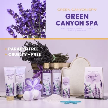 Lavender Spa Gift Basket for Women - 11 Essential Pieces