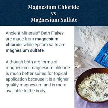 Ancient Minerals Magnesium Bath Flakes Single use Magnesium Chloride Pouches 0.33lb Bag, Pack of 6