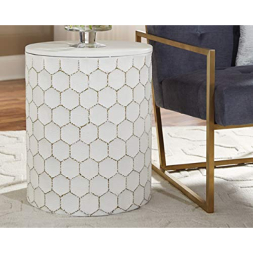 Signature Ashley Polly Honeycomb Stool for Modern Spaces