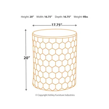 Signature Ashley Polly Honeycomb Stool for Modern Spaces