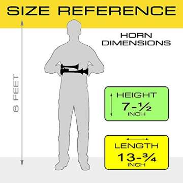 Vixen Horns Train Horn for Truck/Car. 3 Air Horn Black Trumpets. Super Loud dB. Fits 12v Vehicles Like Semi/Pickup/Jeep/RV/SUV VXH3114LB