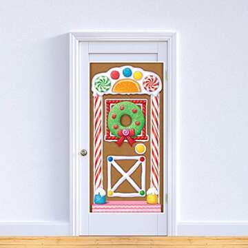 Beistle Gingerbread House Door Cover