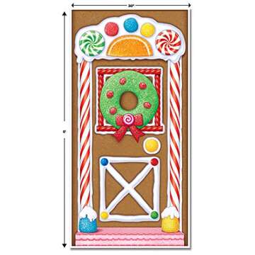 Beistle Gingerbread House Door Cover