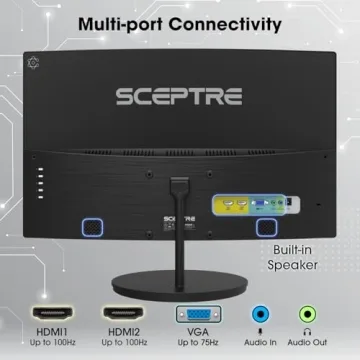 Sceptre 27" Curved Monitor HDMI VGA Built-In Speakers