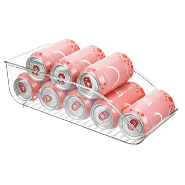 mDesign Long Soda Can Dispenser Organizer for Kitchen