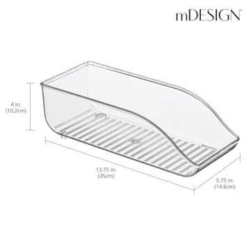 mDesign Long Soda Can Dispenser Organizer for Kitchen