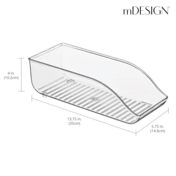 mDesign Long Soda Can Dispenser Organizer for Kitchen