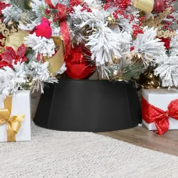 AuldHome Black Metal Tree Collar - 29 Inch Stylish Decor